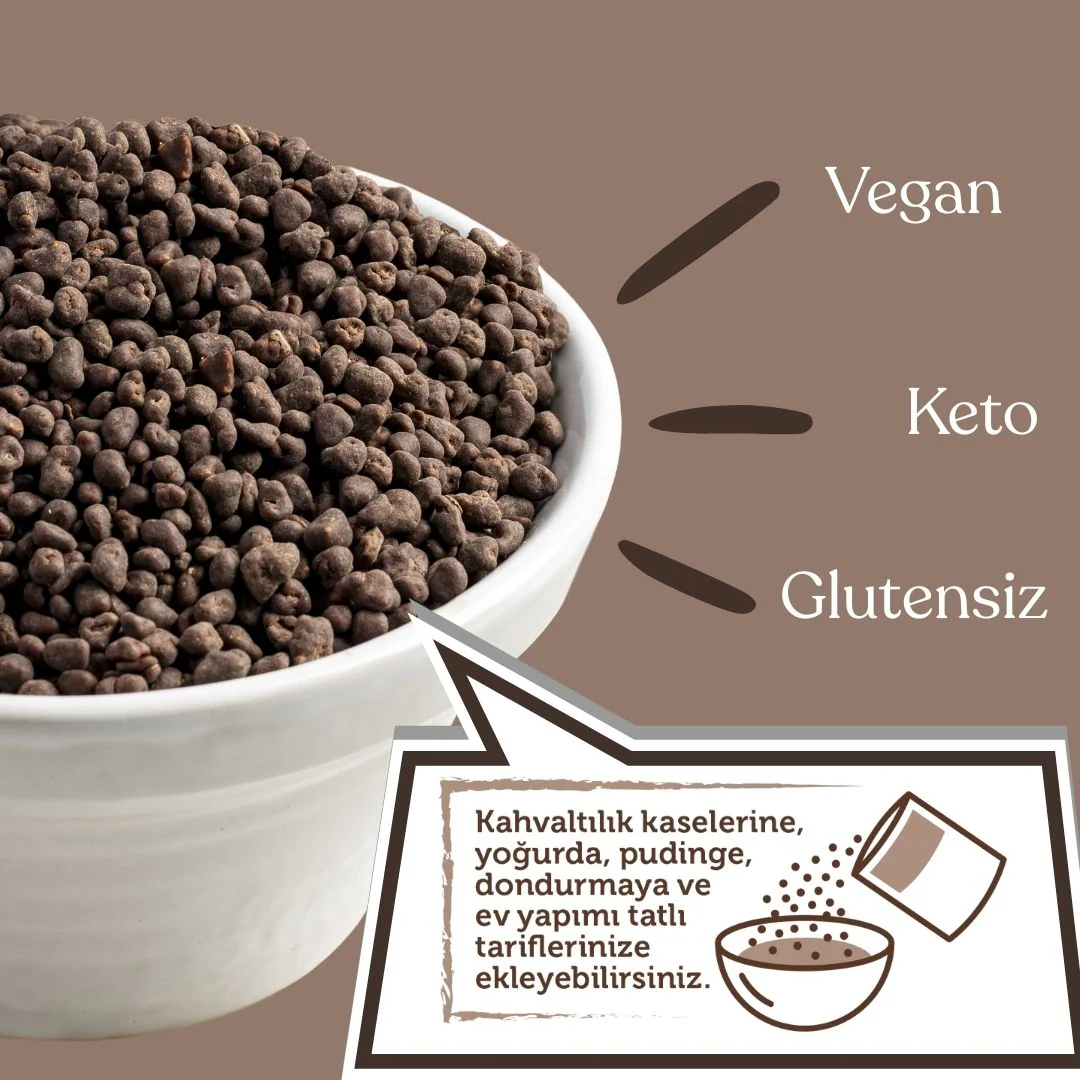Bitter Çikolata Kaplı Kakao Parçaları(Nibs) 140gr - Image 2