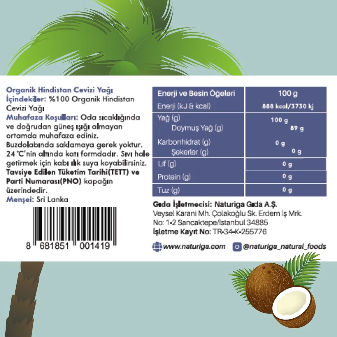 Organik Hindistan Cevizi Yağı(Soğuk Sıkım) 150ml - Image 3